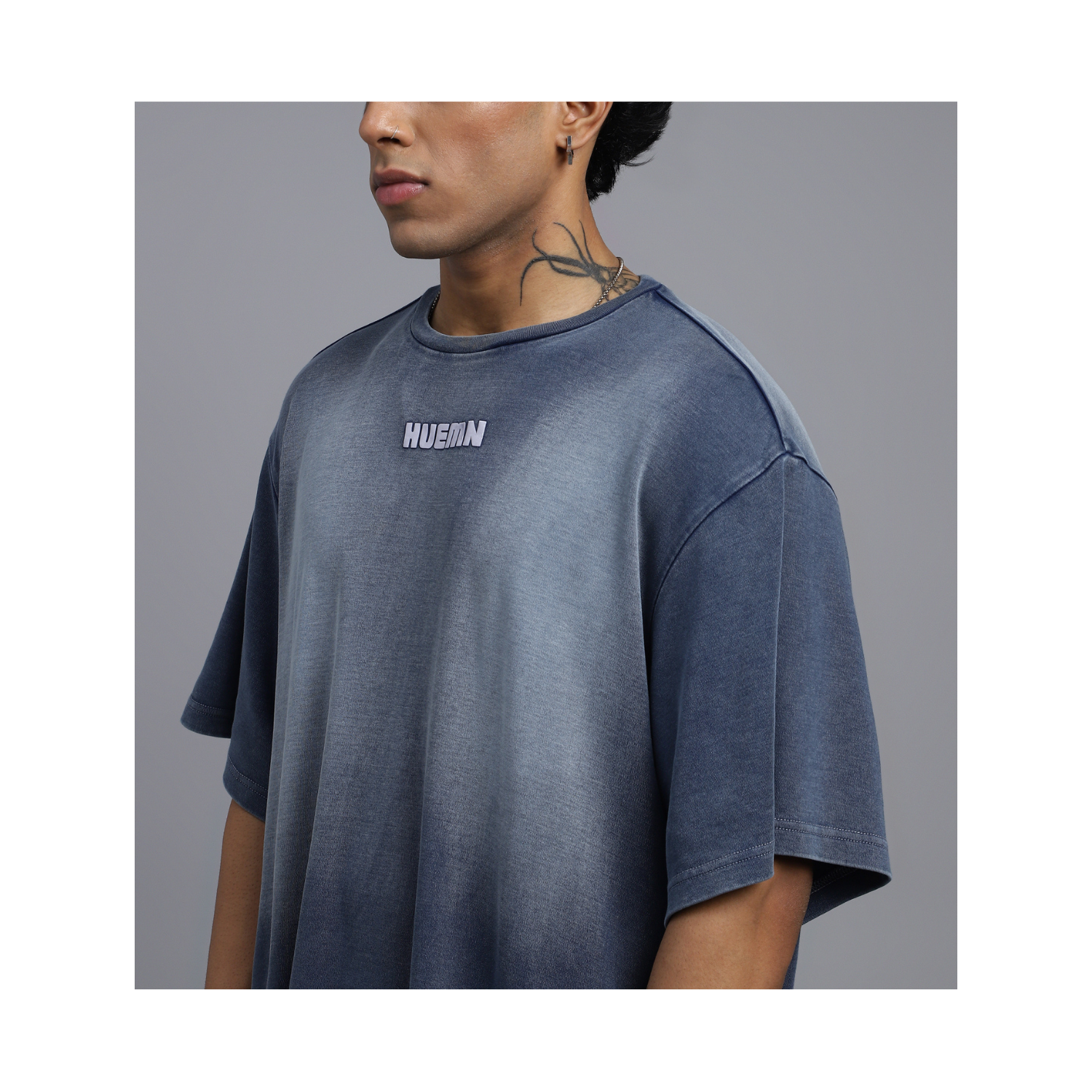 SuperHUEMN Denim Washed T-shirt (Indigo)