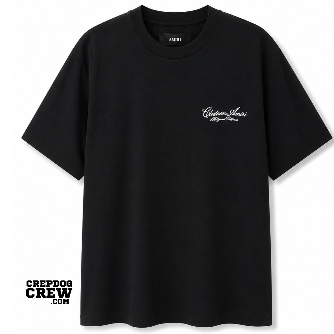 AMIRI CHATEAU SCRIPT TEE BLACK