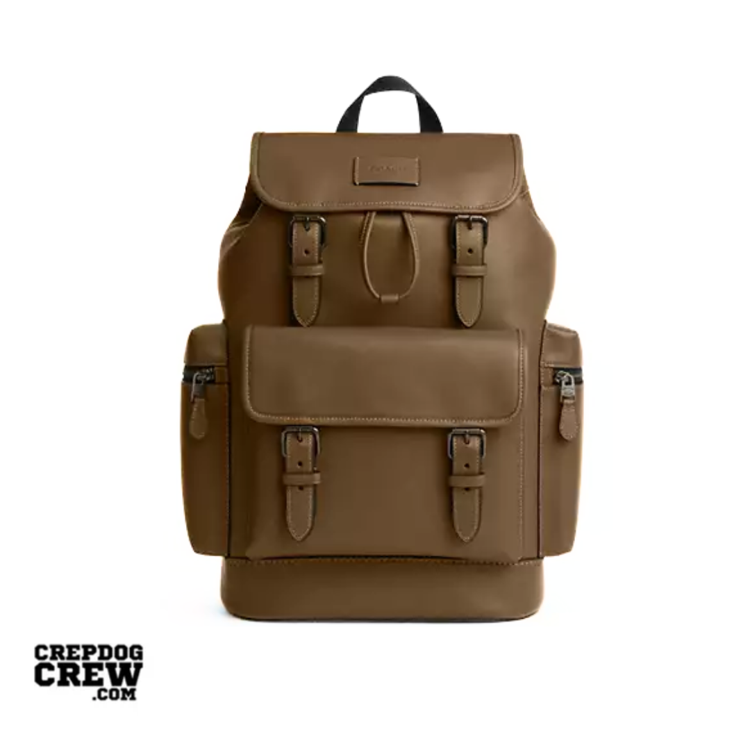 Coach Sprint Backpack smooth leather Gunmetal Green