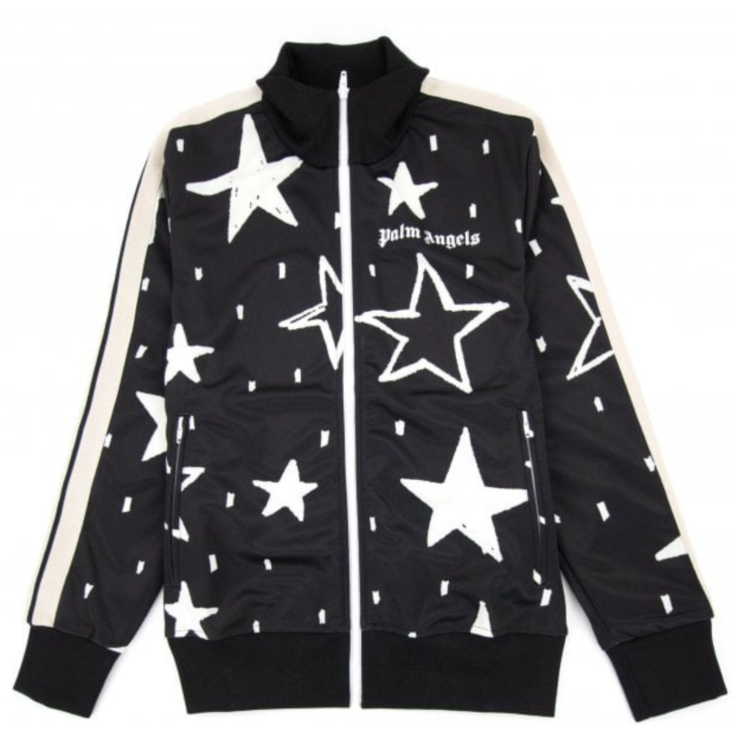 PALM ANGELS NIGHT SKY TRACK JACKET BLACK WHITE
