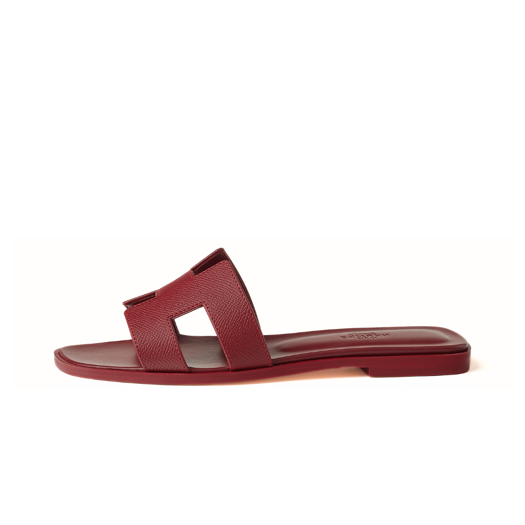 HERMES ORAN SANDAL ROUGE H