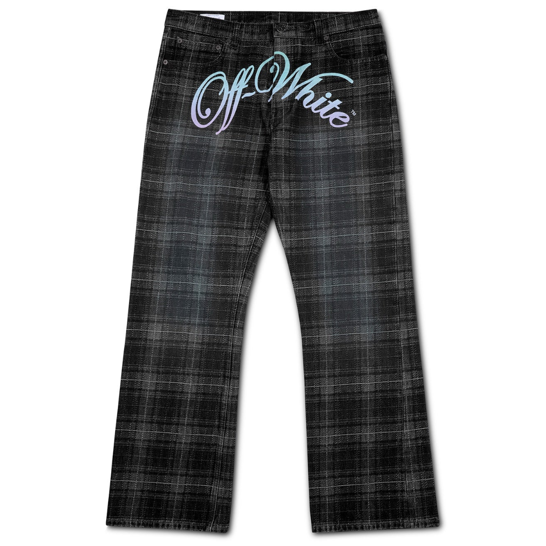 OFF WHITE Check Jacq Slim Relax Jeans	CHECK
