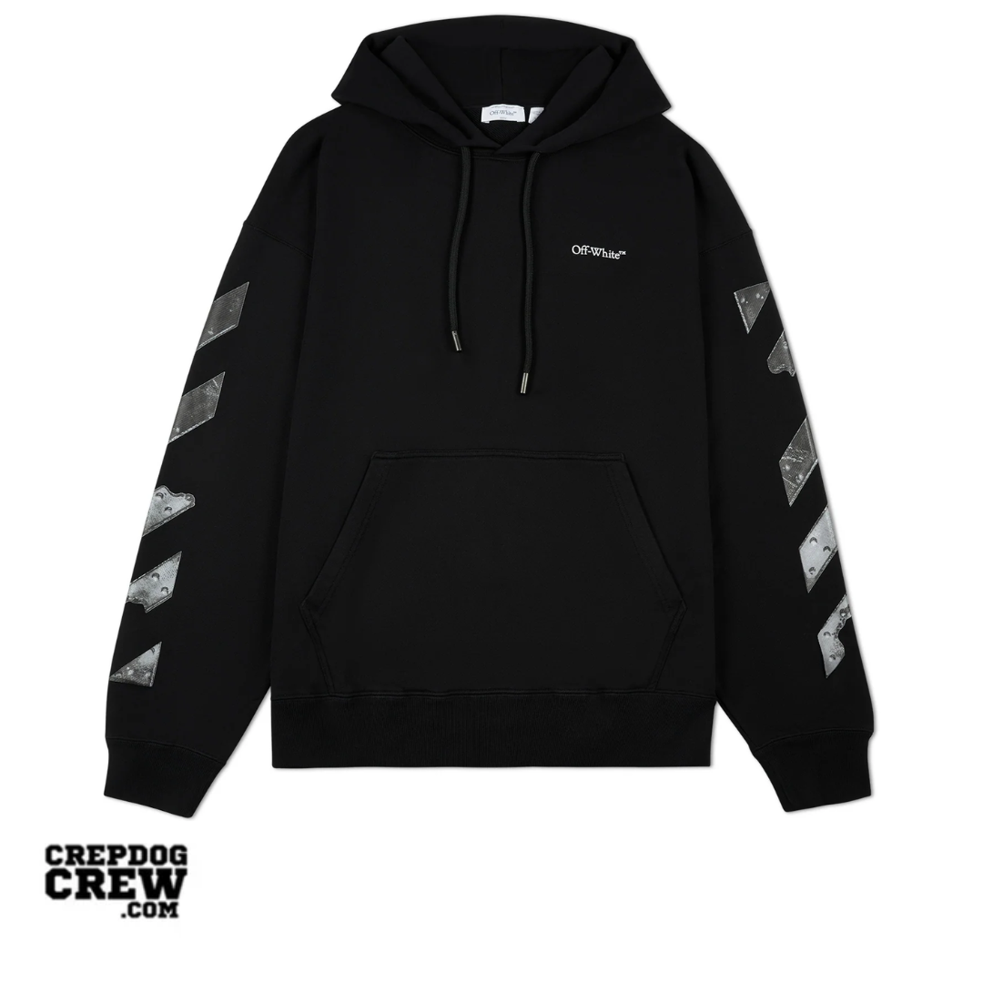 OFF WHITE Metal Arrow Skate Hoodie BLACK