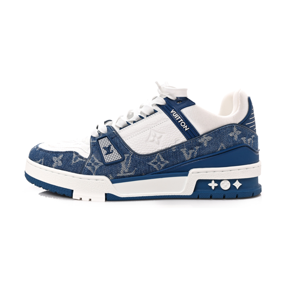 Louis Vuitton LV Trainer Monogram Denim White Blue