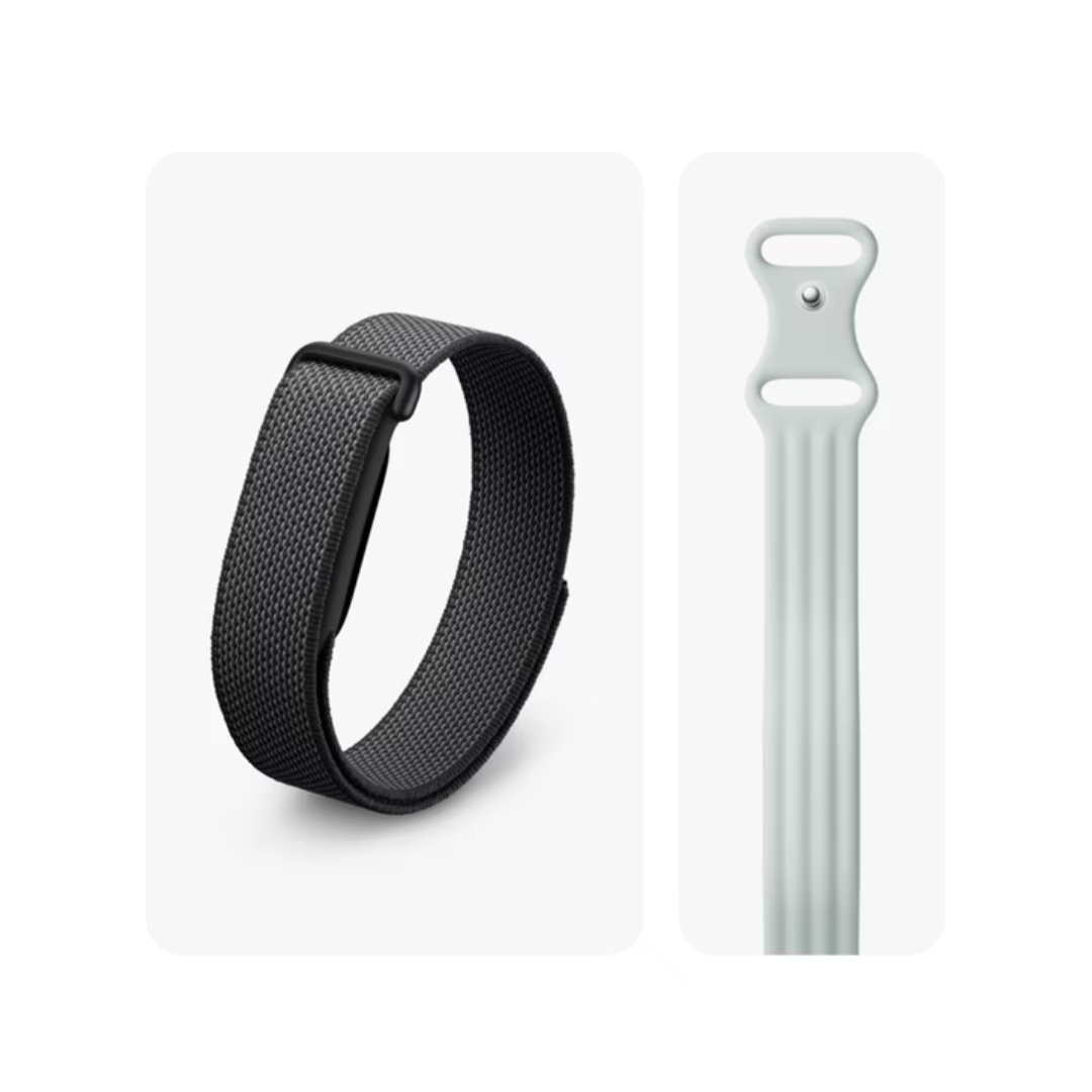 Google Fitbit Air classic Obsidian + Active Band fog