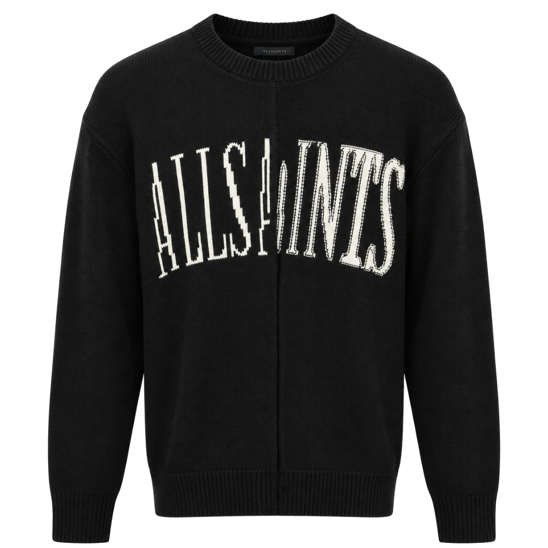 ALL SAINTS AXIS SANITS CREW SWEATSHIRT BLACK