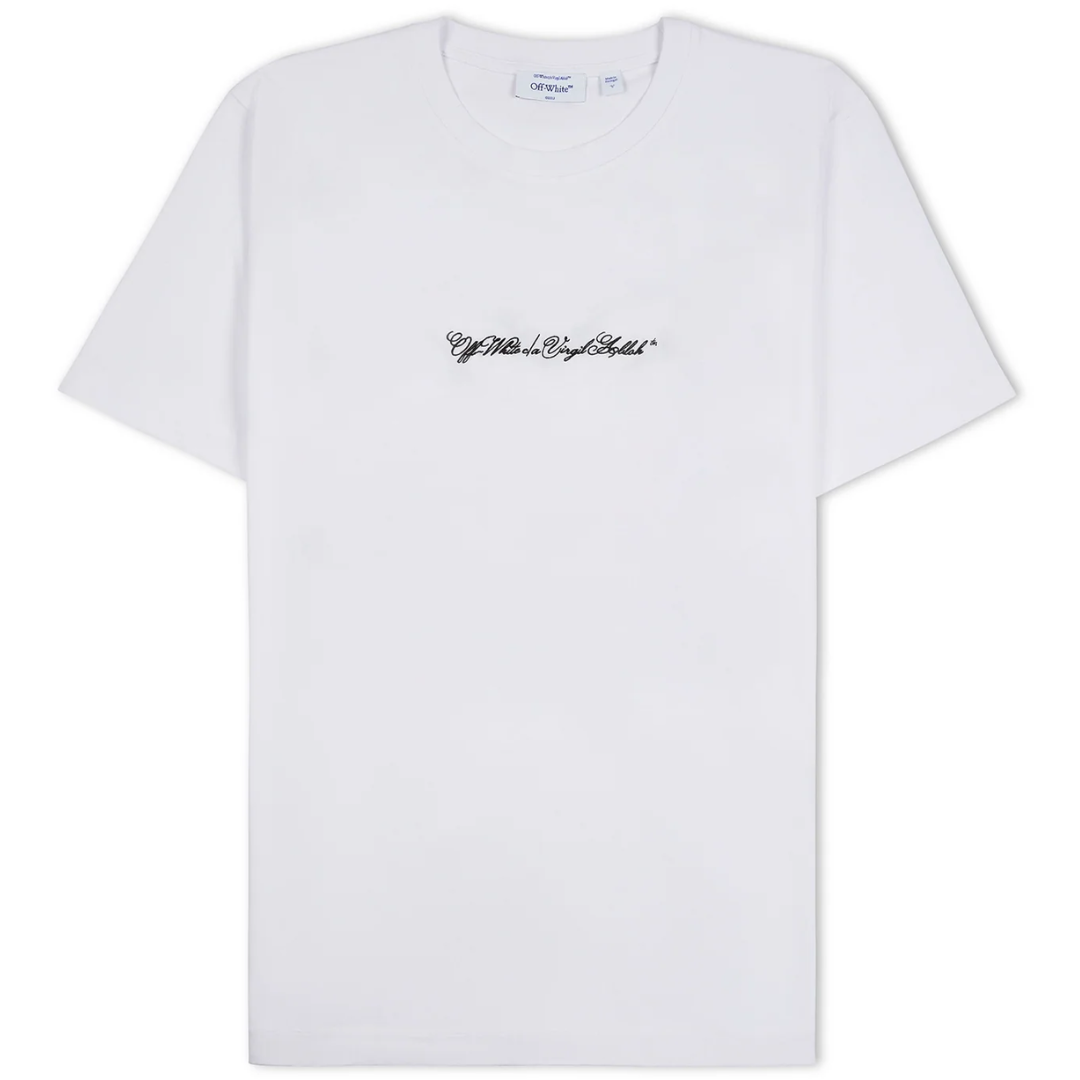 Off White Script Arrow Slim Tee WHITE