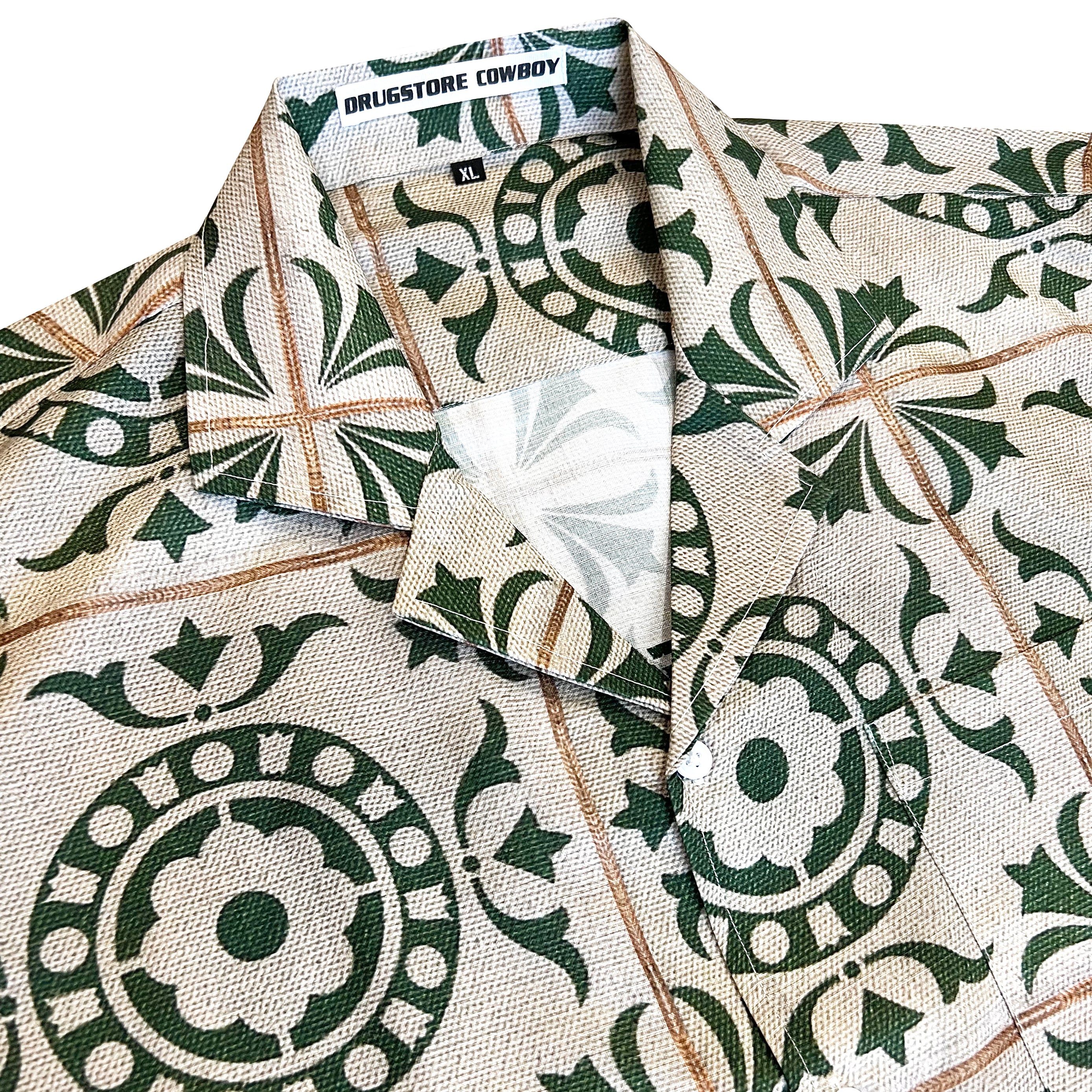 Green Textured Print shirt