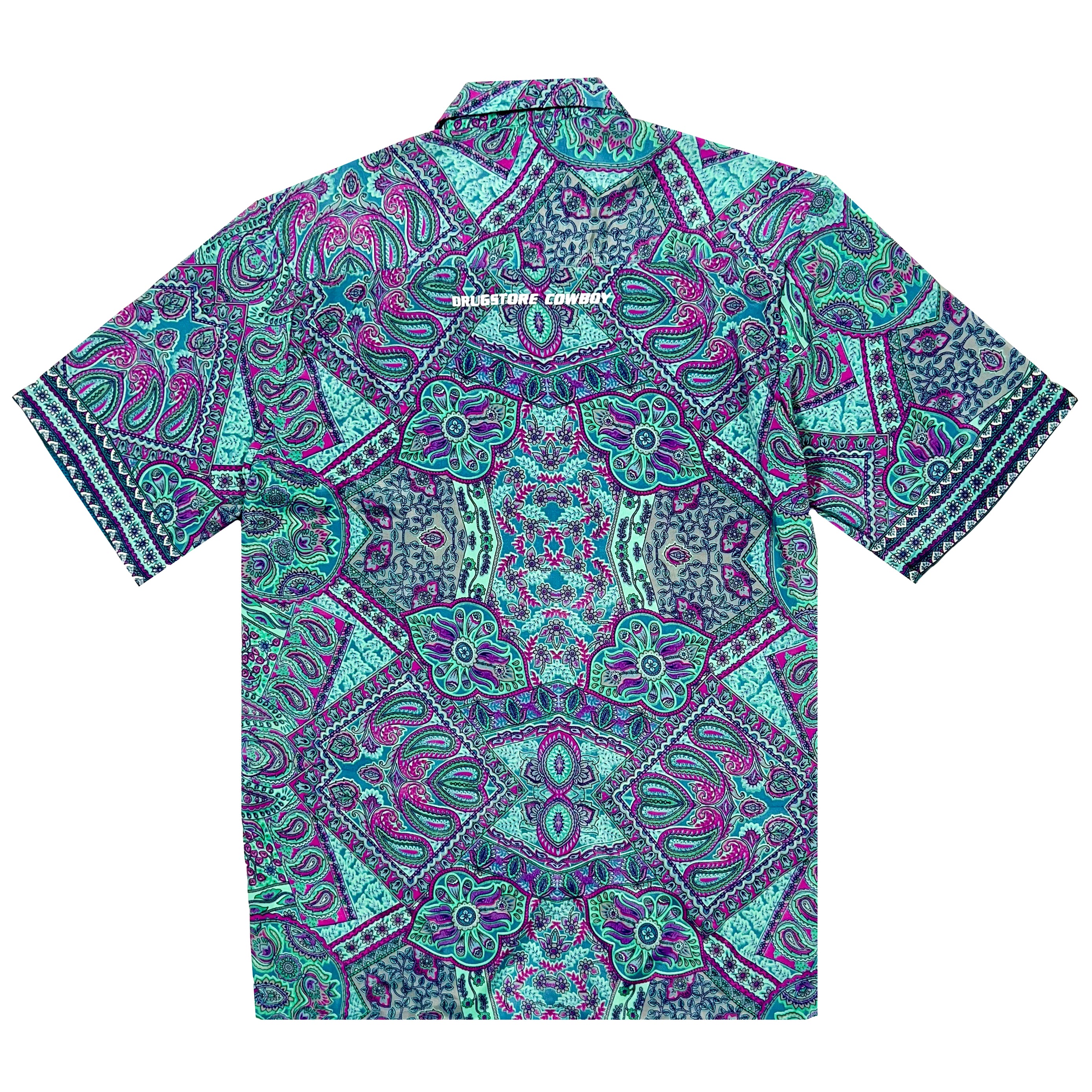 Lake Blue Silk Satin Shirt
