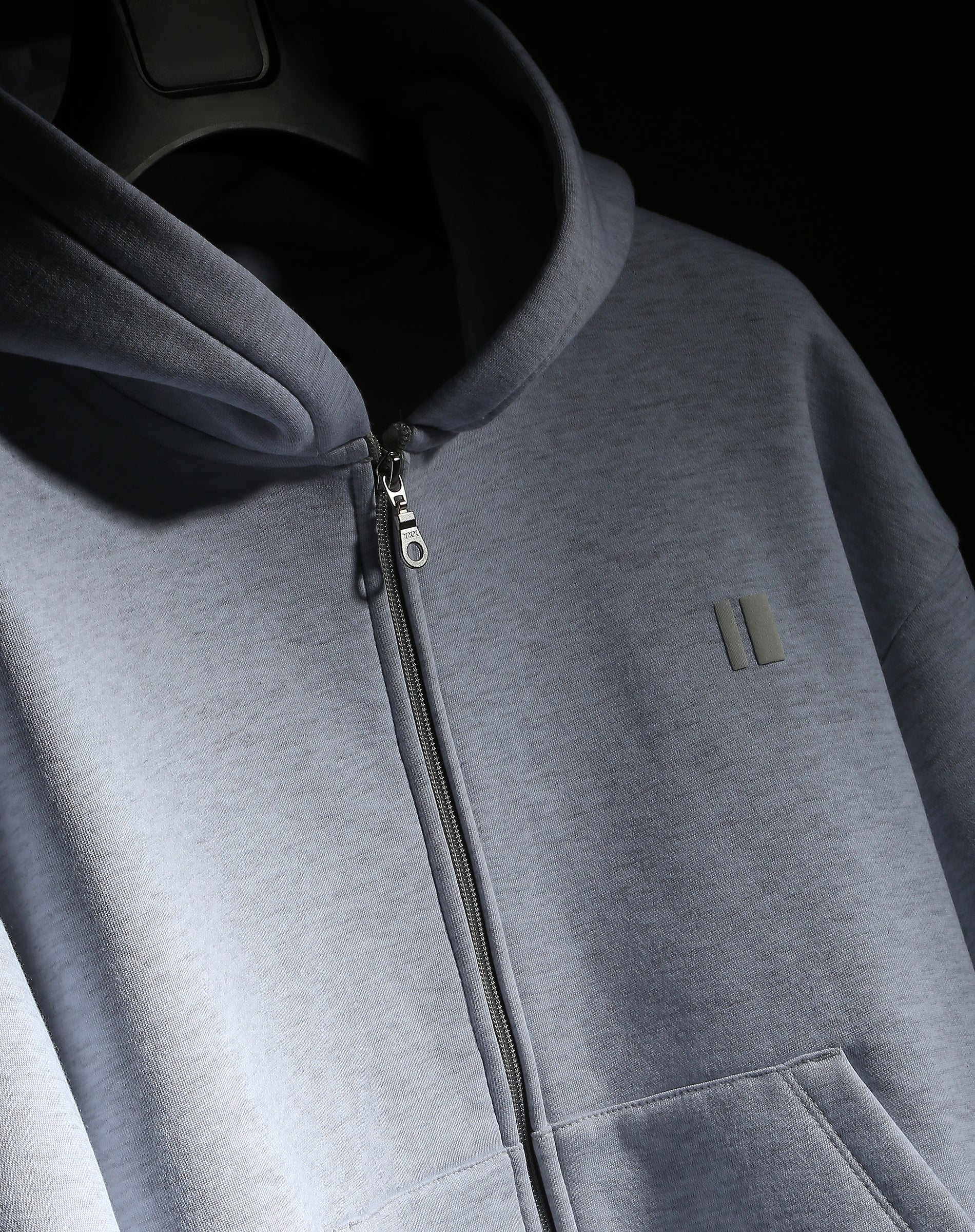 Grey Everyday Zipper Hoodie