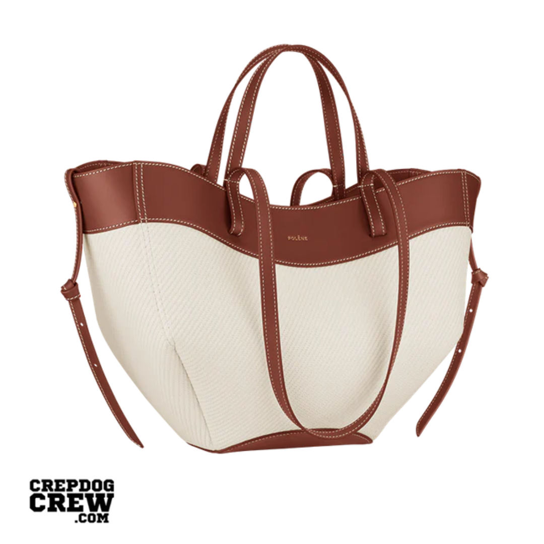 polene Cyme Mini Edition Cognac Canvas