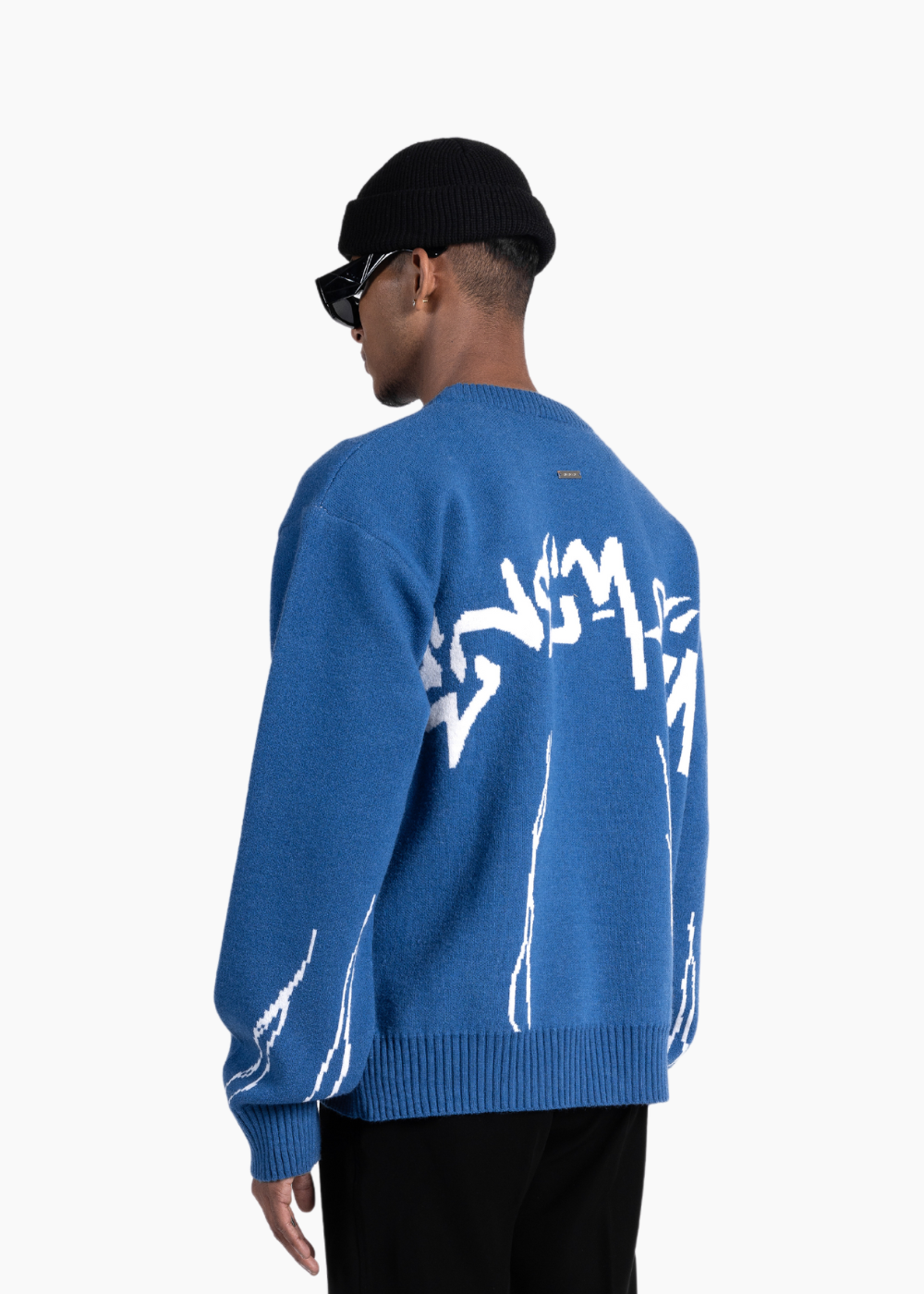 SEKERITH JACQUARD SWEATER - BLUE