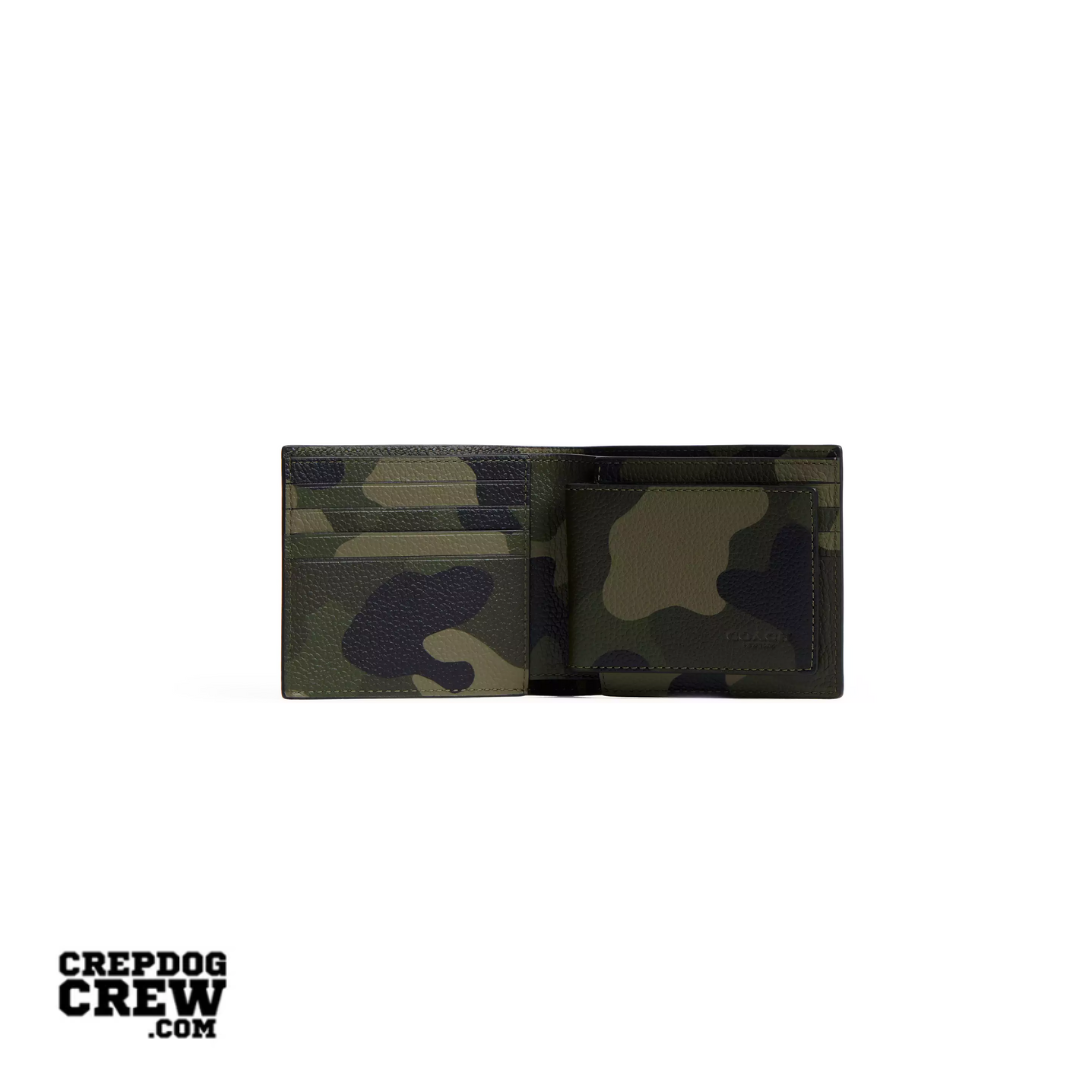 Coach 3-In-1 Wallet With Camo Print And Coach Graphic Camo