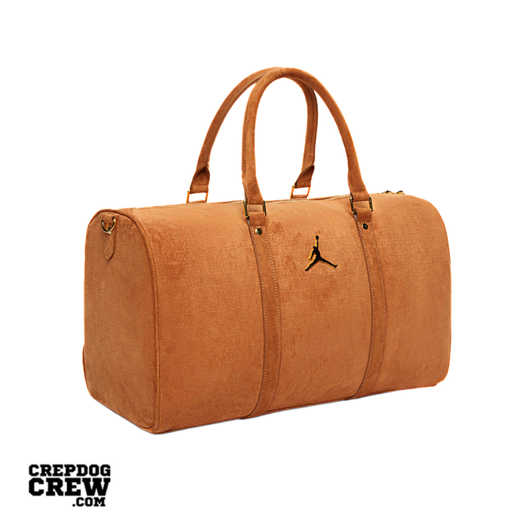 Jordan Suede Monogram Duffel 25L Cognac