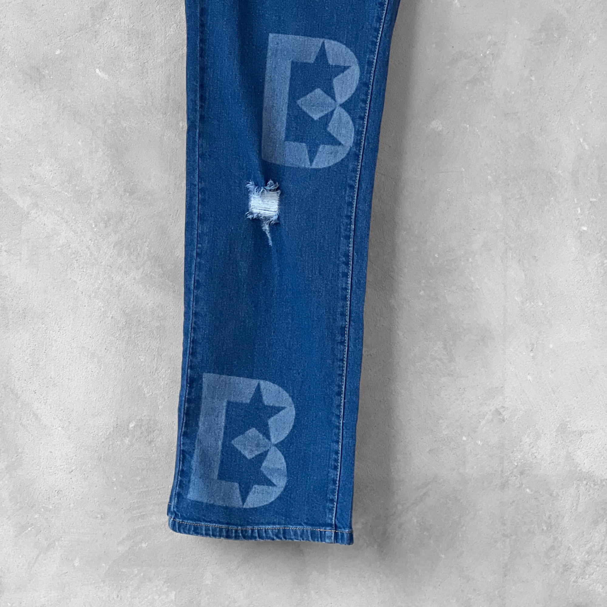 Blue monogram Denim