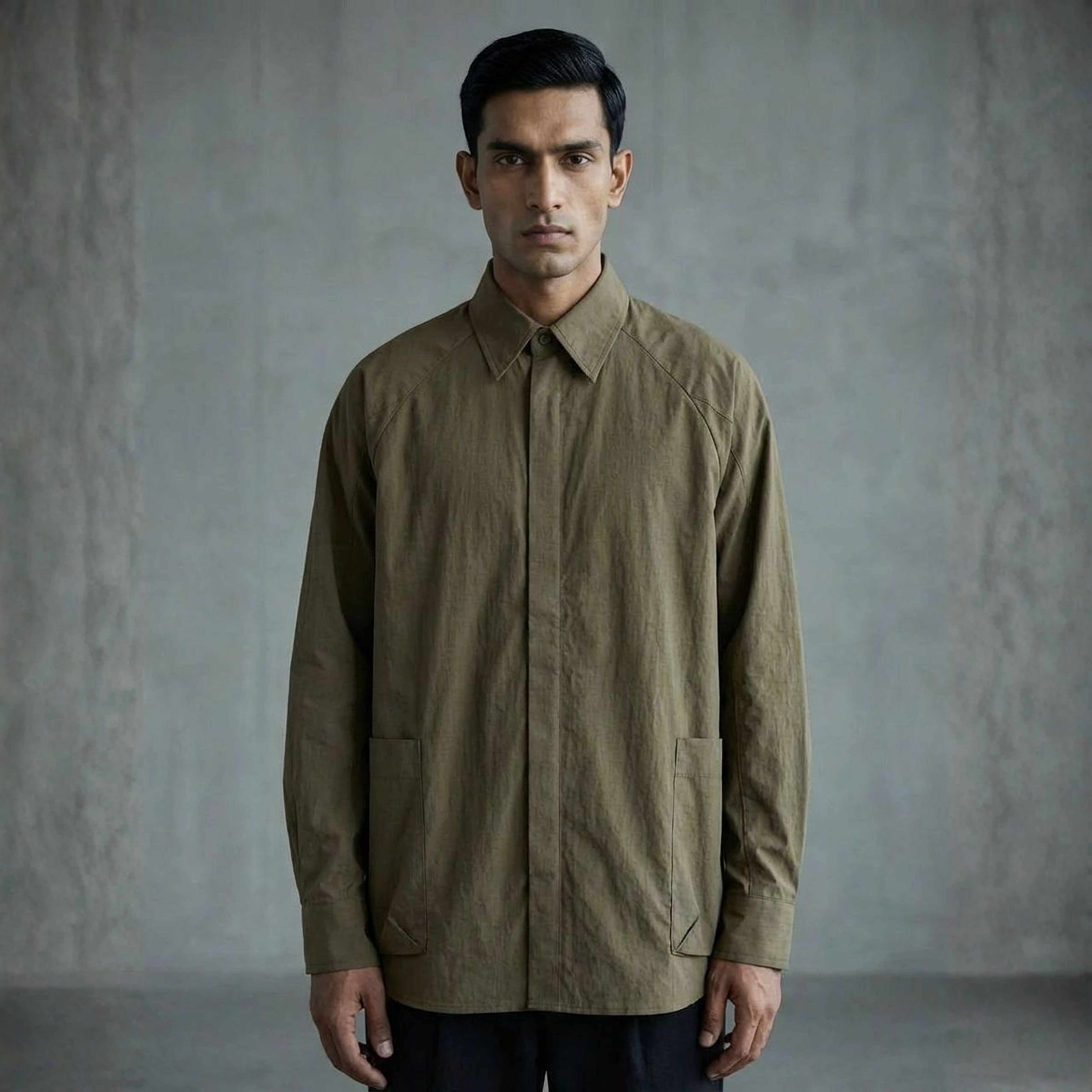 UTILITY OVERSHIRT - OLIVE