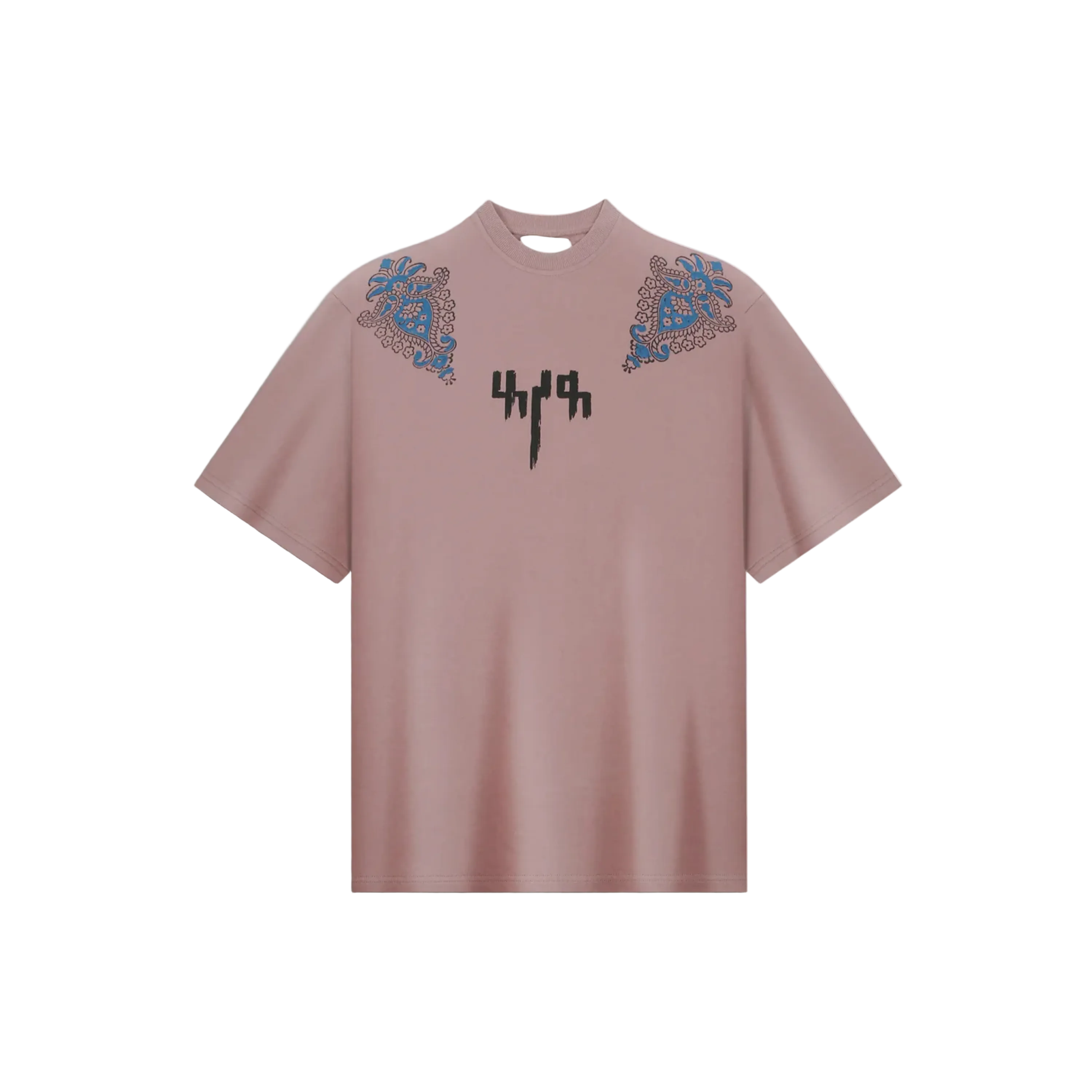 Mauve Block Printed - Tshirt