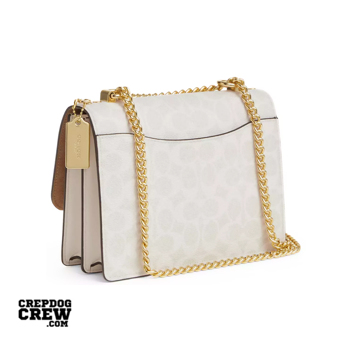COACH Klare Crossbody Bag In Signature Canvas Gold White Chalk