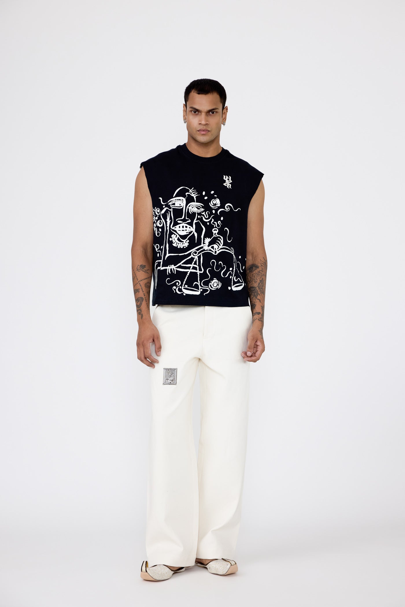 Gham-e-hisaab' sleeveless T-shirt