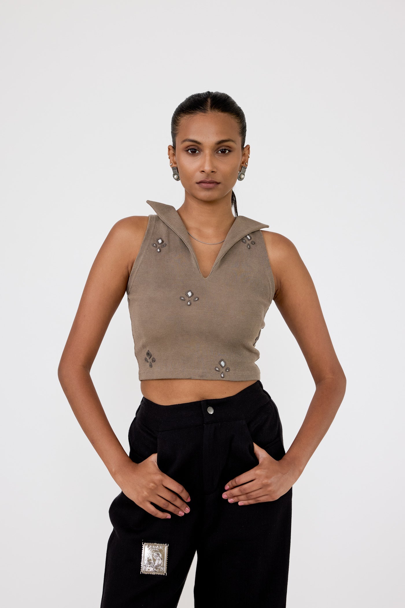 Handmade Mirror Crop top