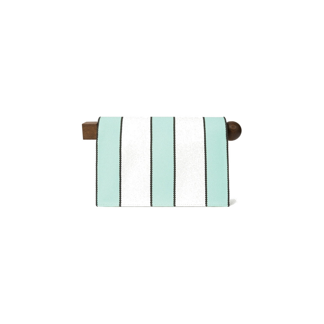 jacquemus The Rond Carré clutch Print Stripes White / Mint