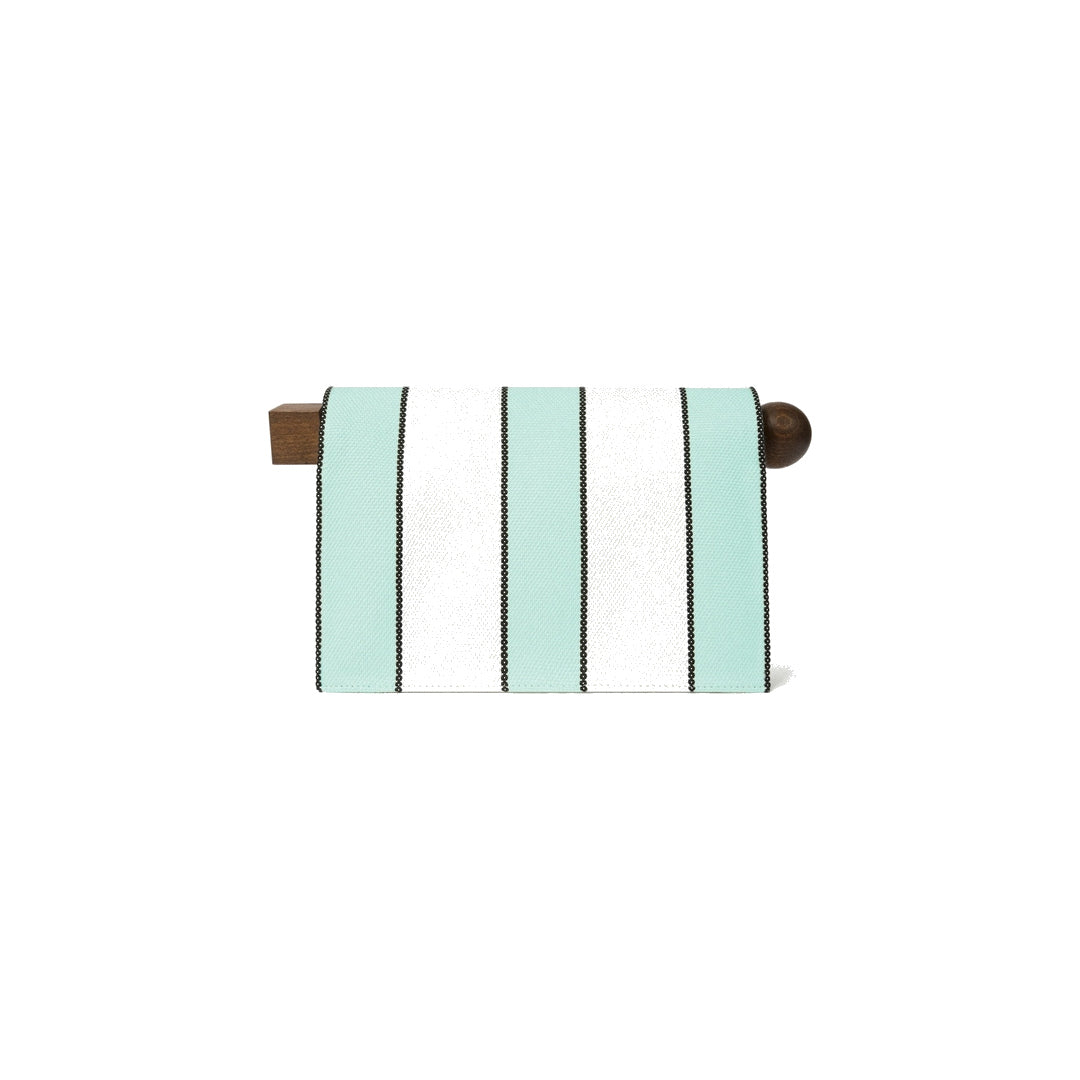 jacquemus The Rond Carré clutch Print Stripes White / Mint