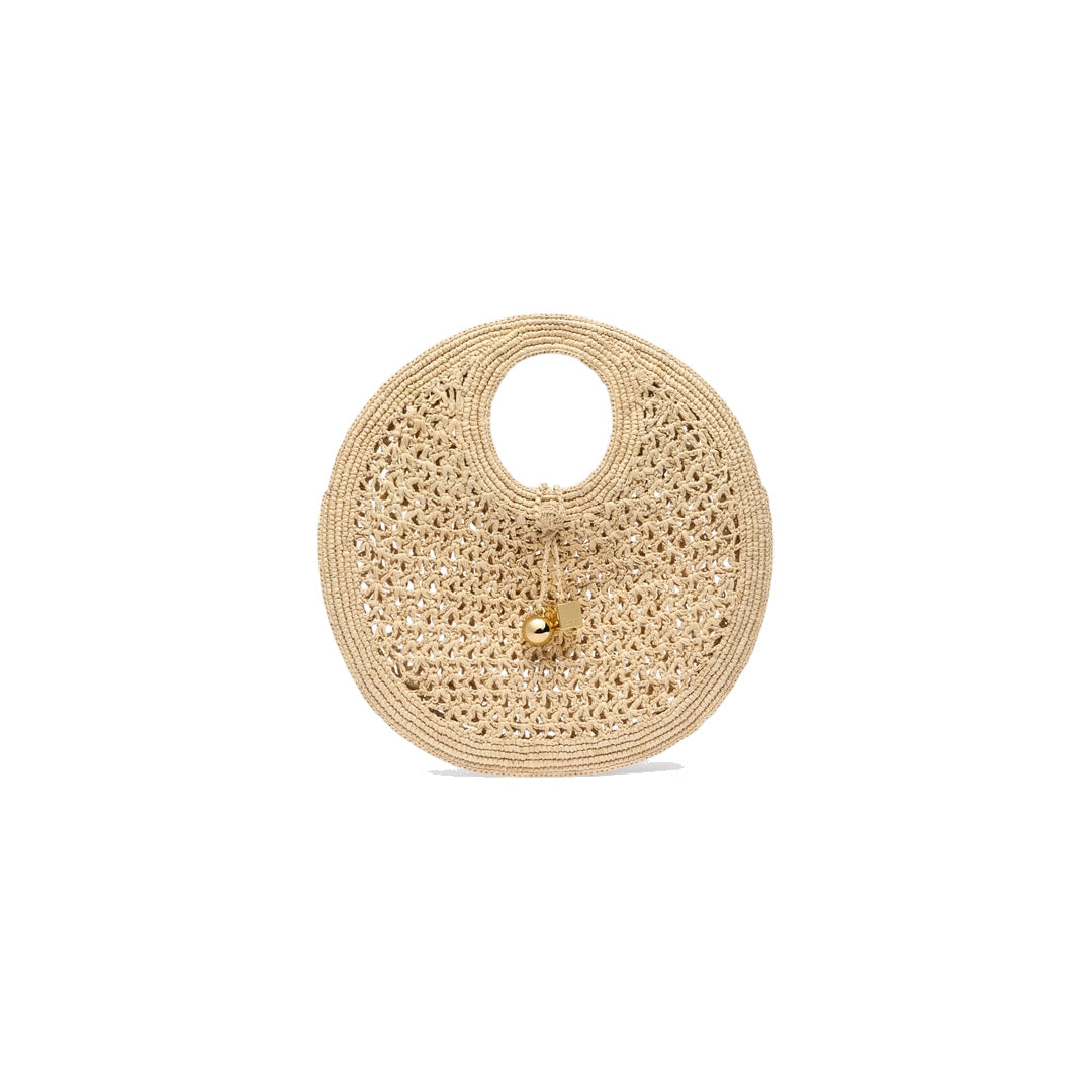 jacquemus The Spiaggia small round bag Natural