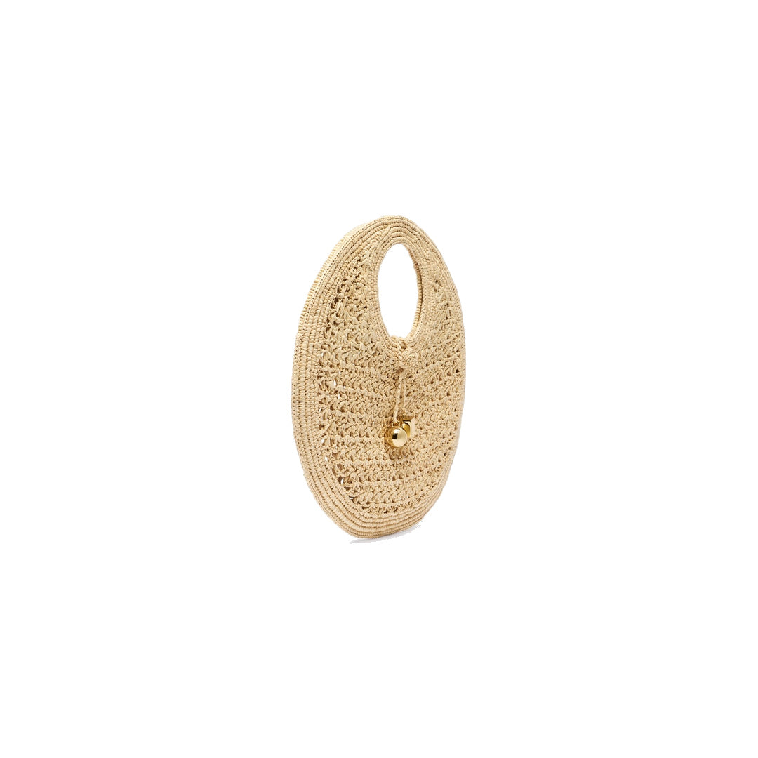 jacquemus The Spiaggia small round bag Natural