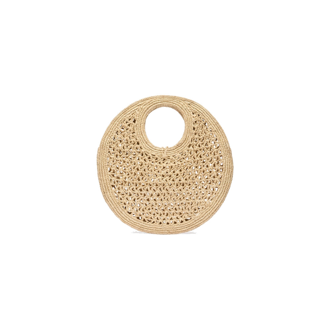 jacquemus The Spiaggia small round bag Natural