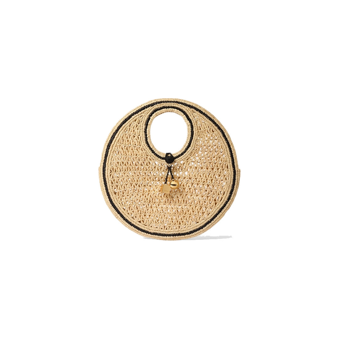 jacquemus The Spiaggia small round bag Natural / Black Details