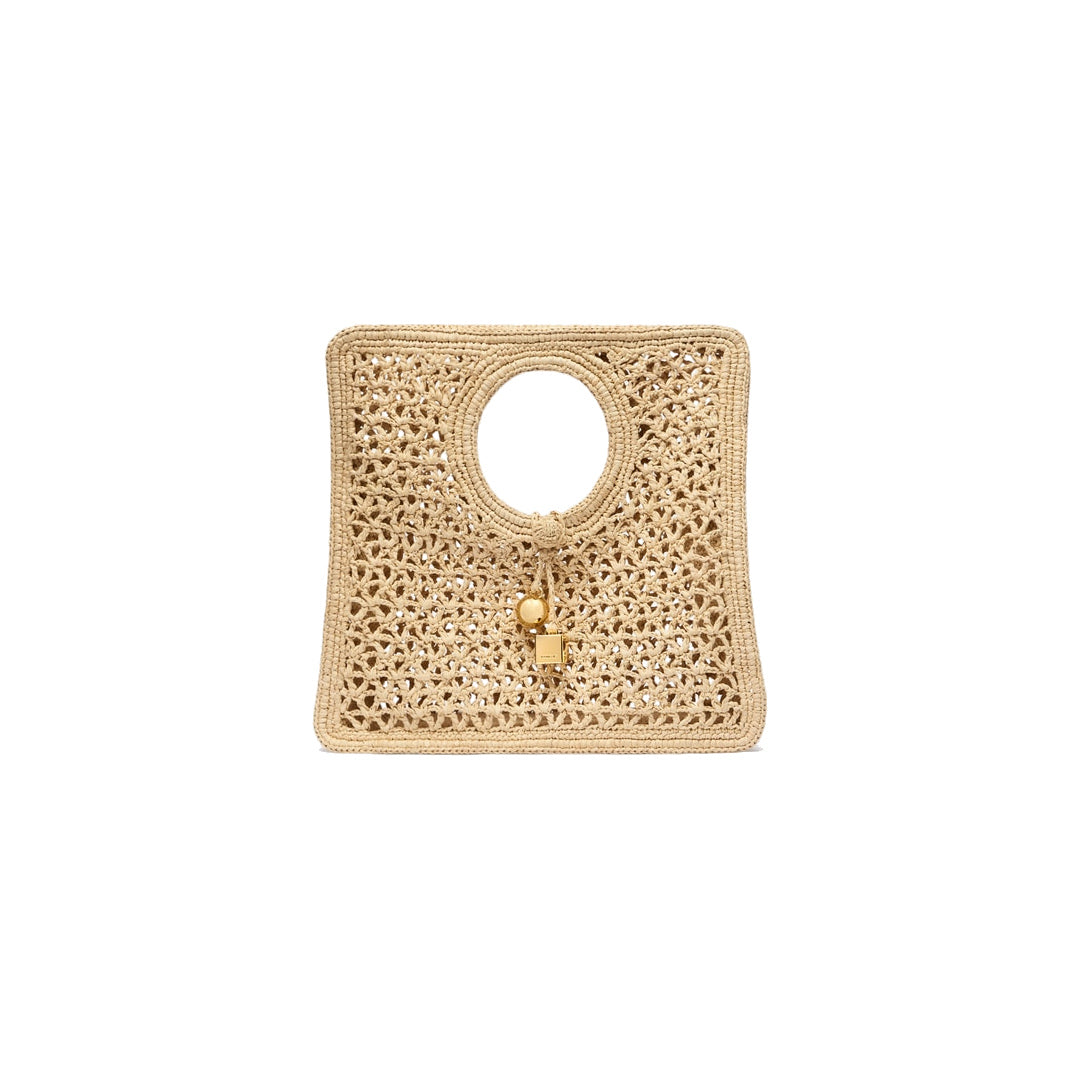 jacquemus The Spiaggia small square bag Natural