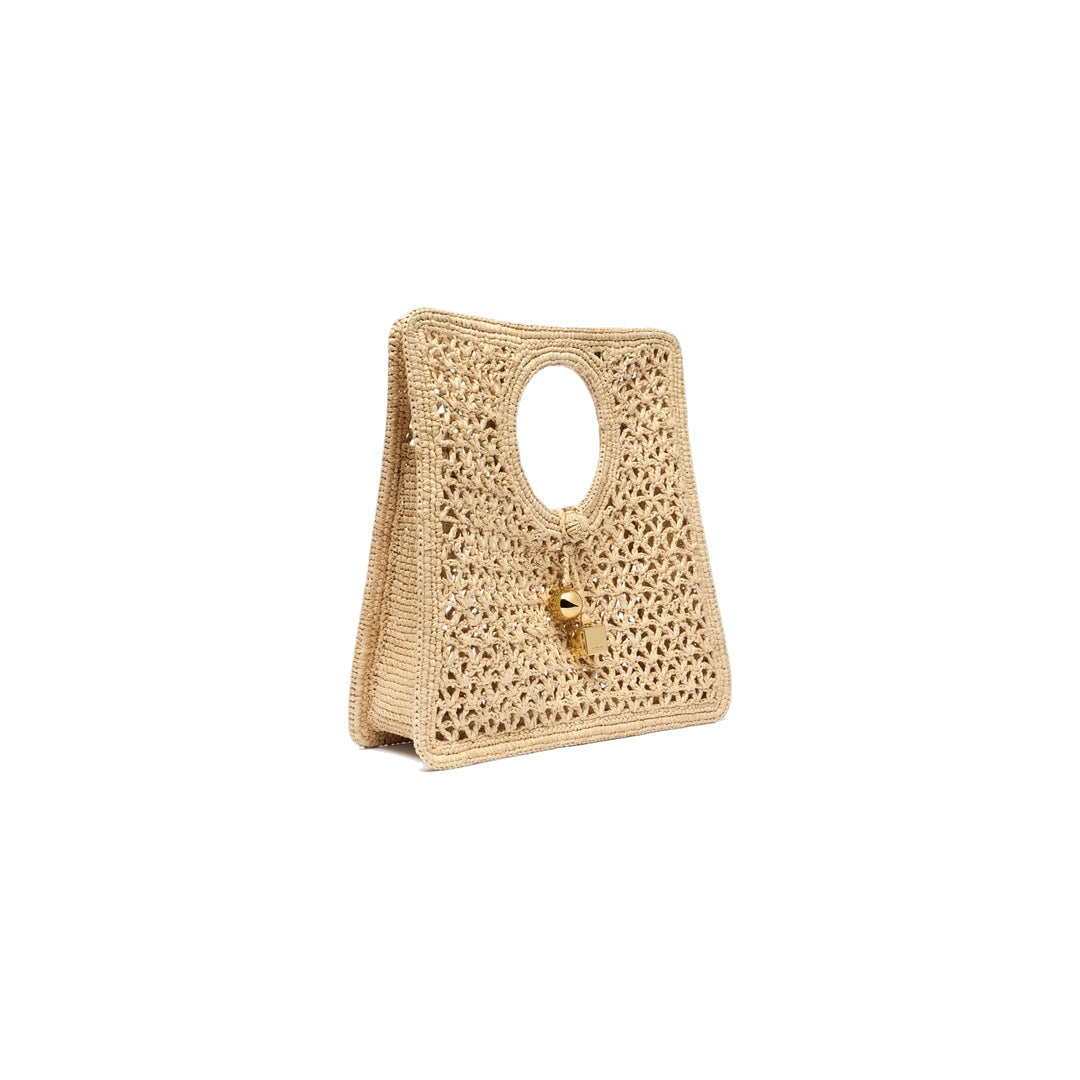 jacquemus The Spiaggia small square bag Natural