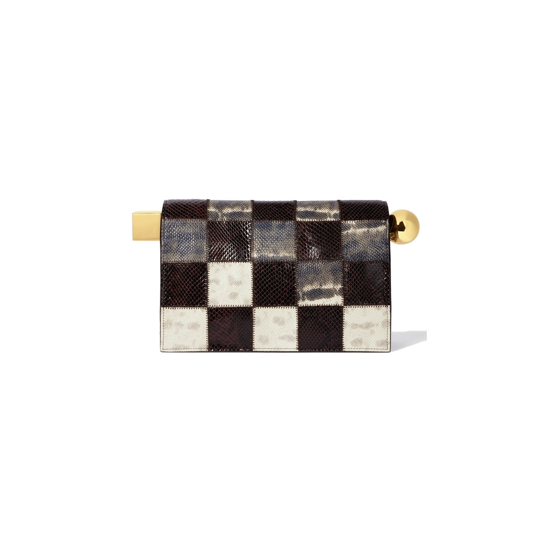 jacquemus The Rond Carré clutch Multi-Brown/Beige