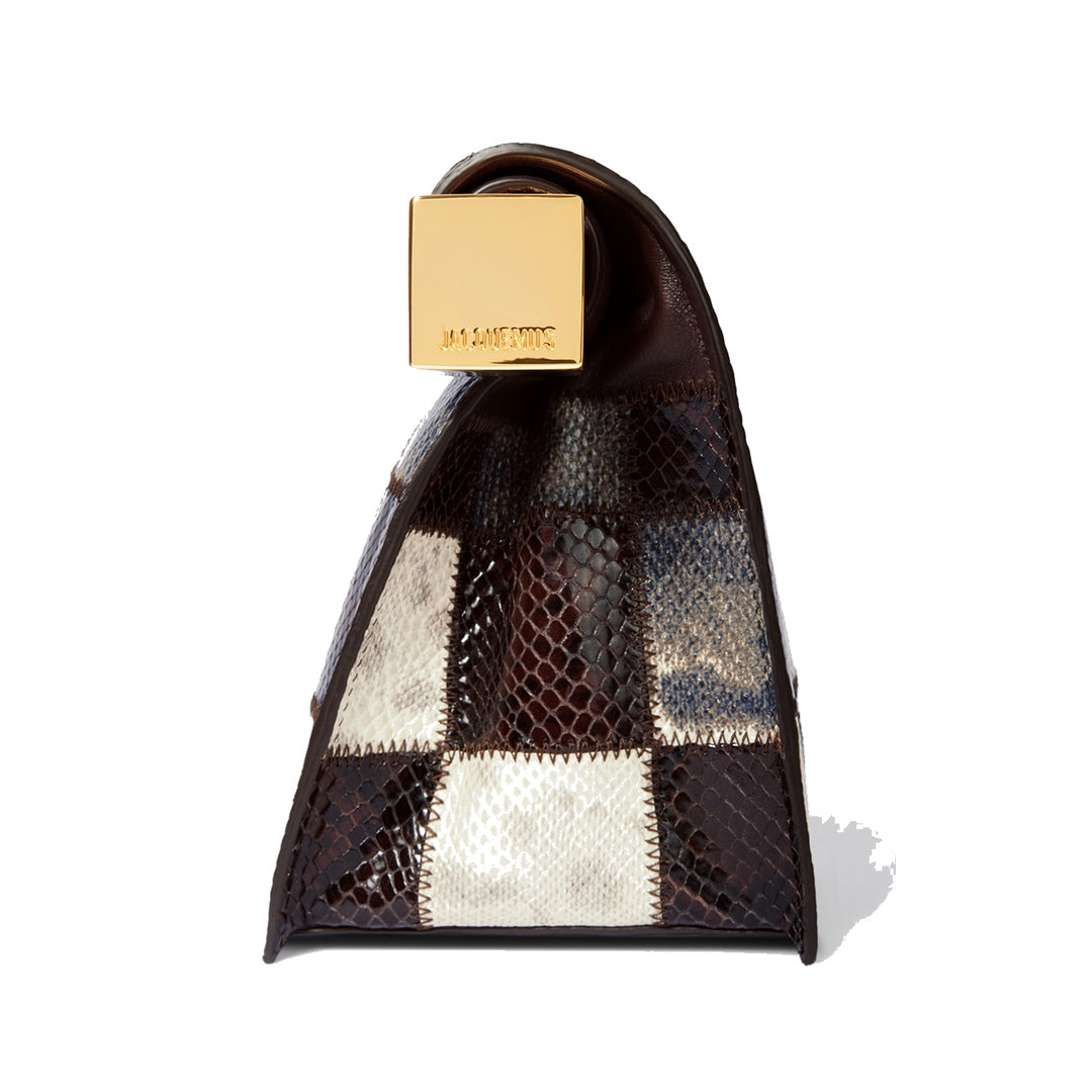 jacquemus The Rond Carré clutch Multi-Brown/Beige