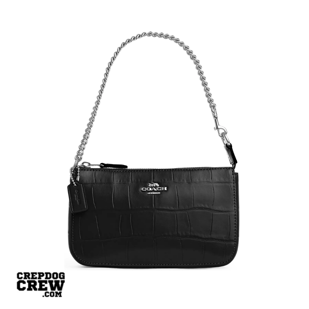 COACH Nolita 19 embossed crocodile Silver