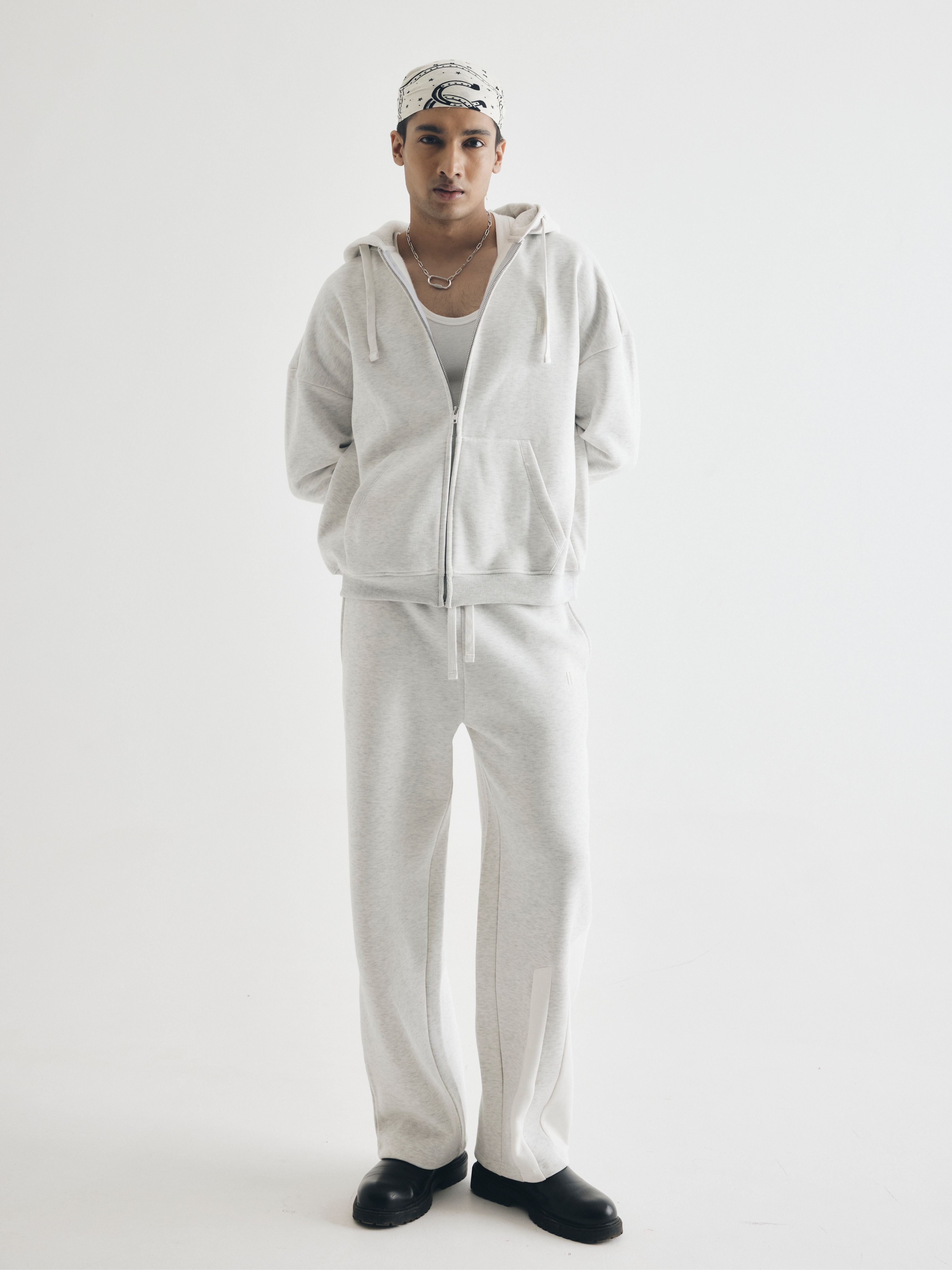 Grey Everyday Zipper Hoodie + Sweatpants Set