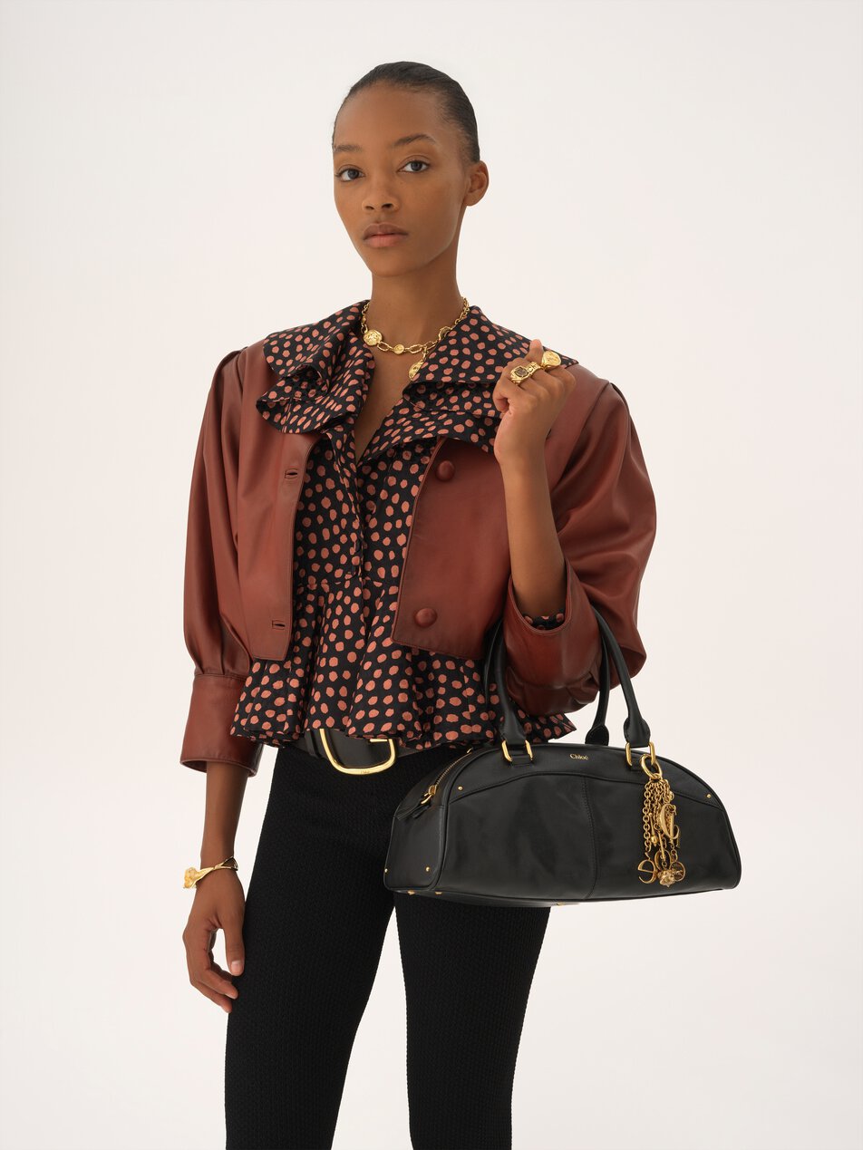 CHLOE bowling bag in soft leather Black