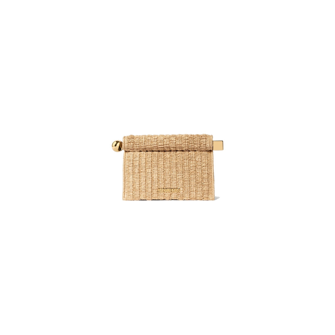 jacquemus The small Rond Carré clutch Natural/Black
