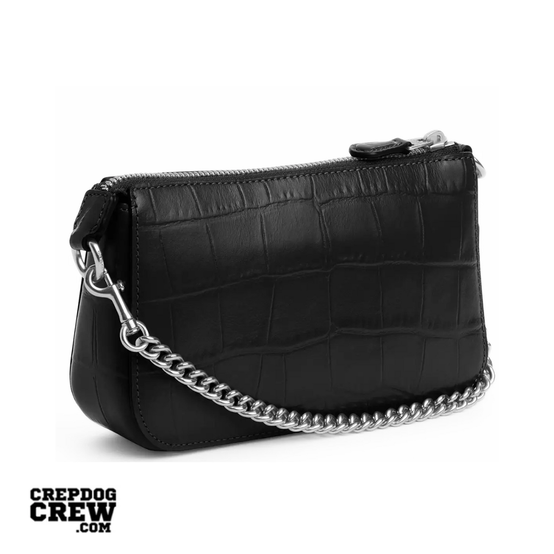 COACH Nolita 19 embossed crocodile Silver