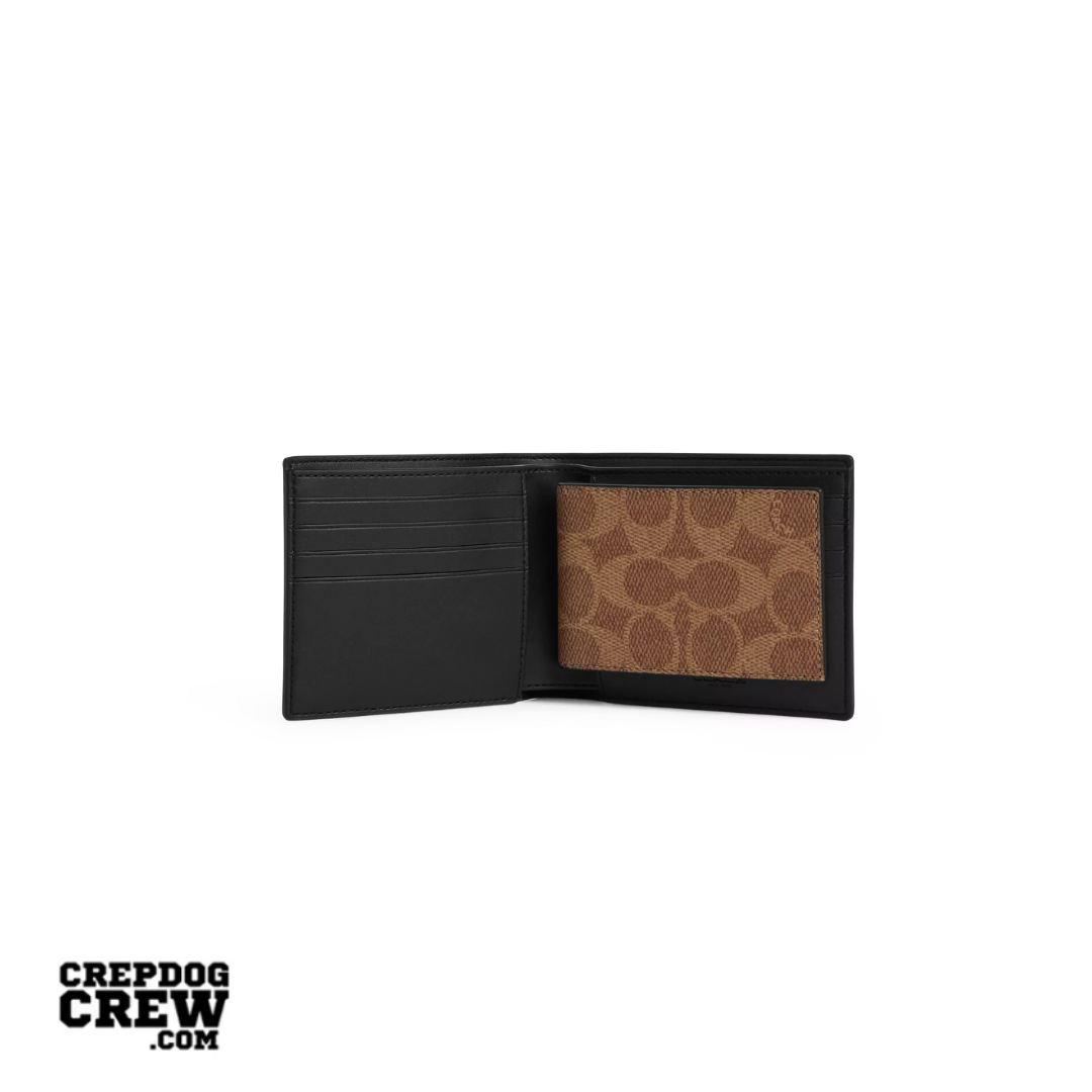 Coach 3-In-1 Wallet In Signature Canvas Mahogany Multi