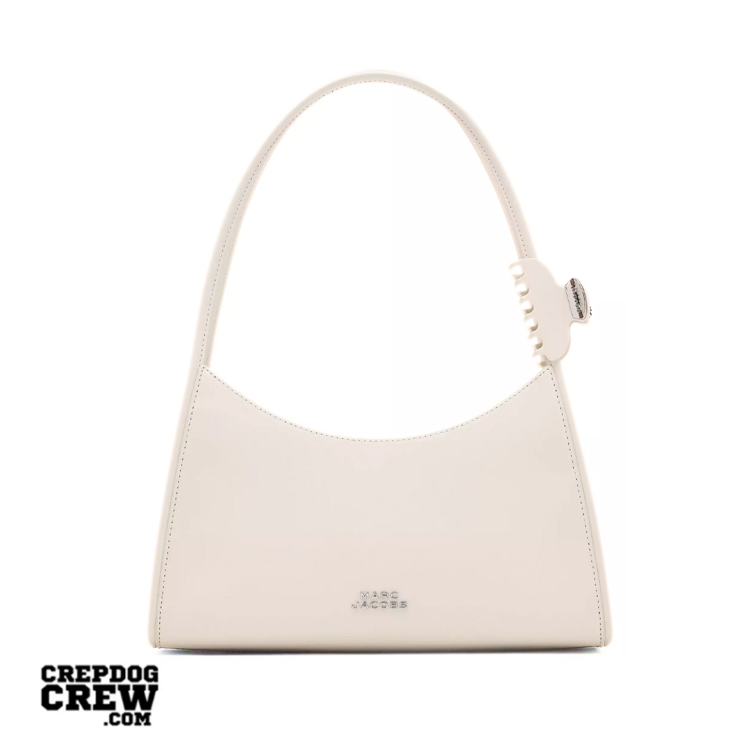 Marc Jacobs The Glam Claw Clip Shoulder Bag Cotton white