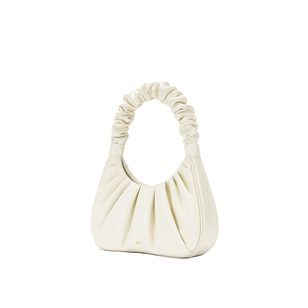 JW PEI Gabbi Ruched Hobo Handbag - White