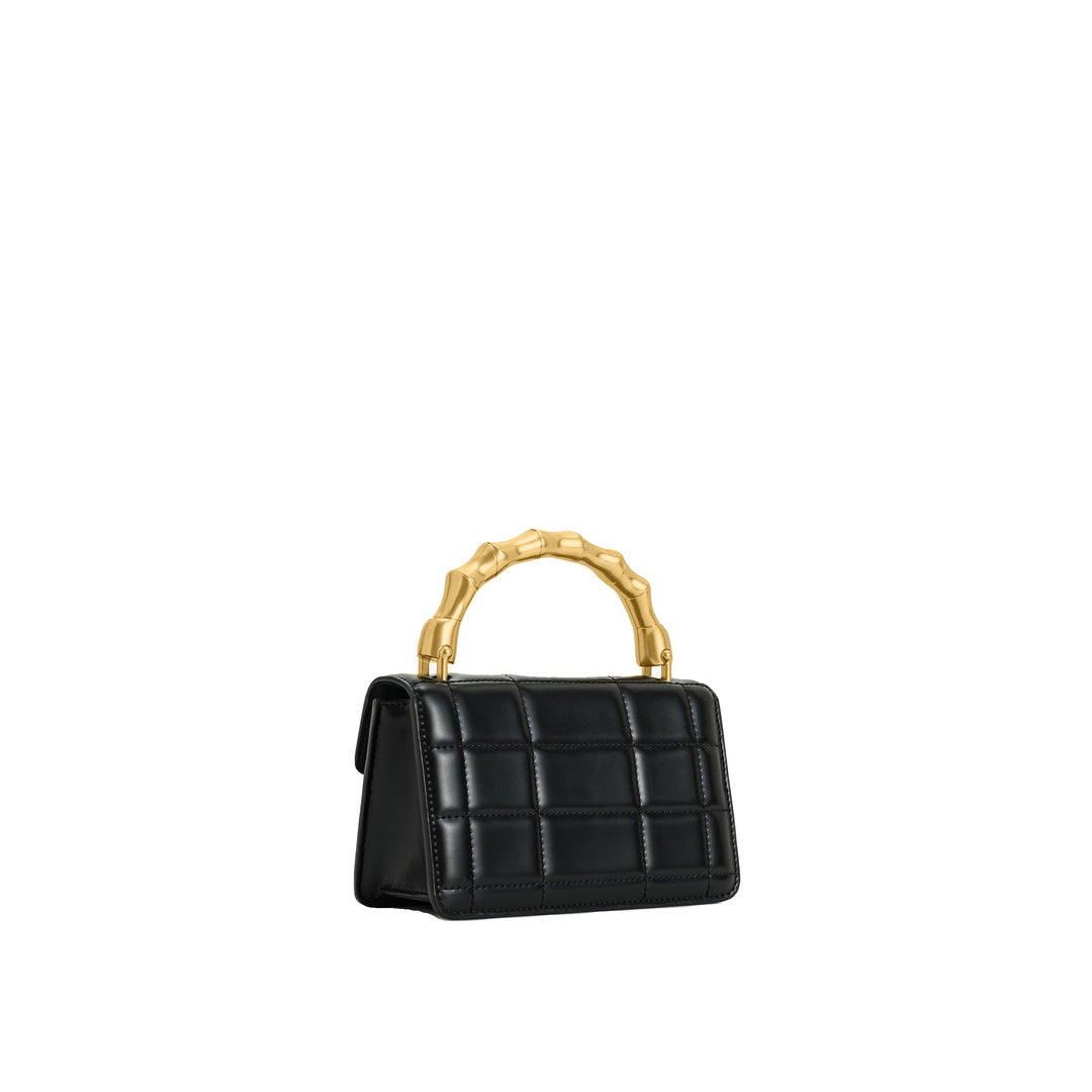 JW PEI Kaia Bamboo Metal Handle Handbag - Black