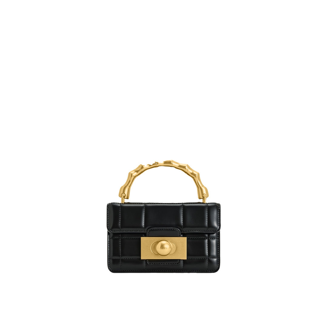 JW PEI Kaia Bamboo Metal Handle Handbag - Black