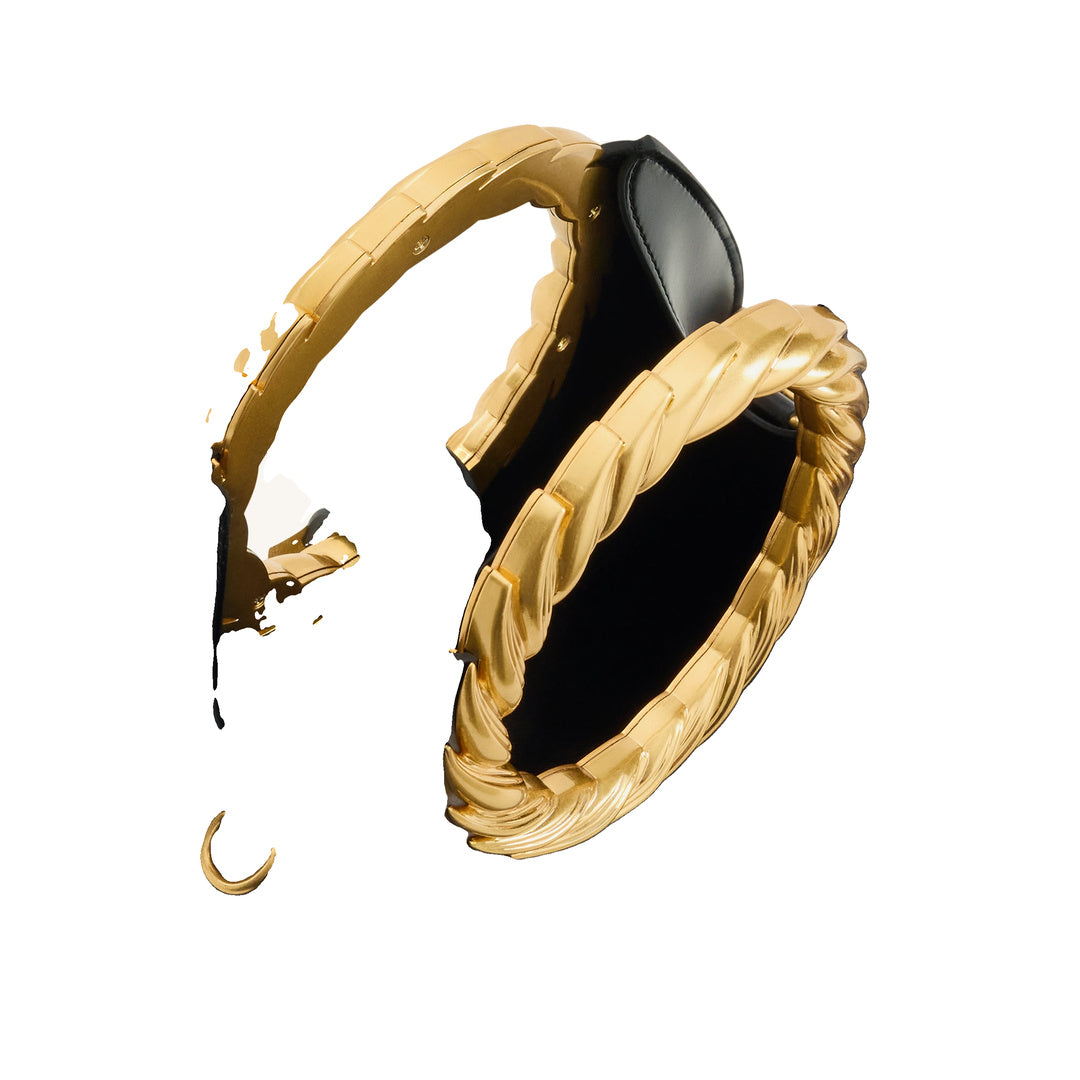 JW PEI Amiya Leaf Handle Sculpture Bag - Black