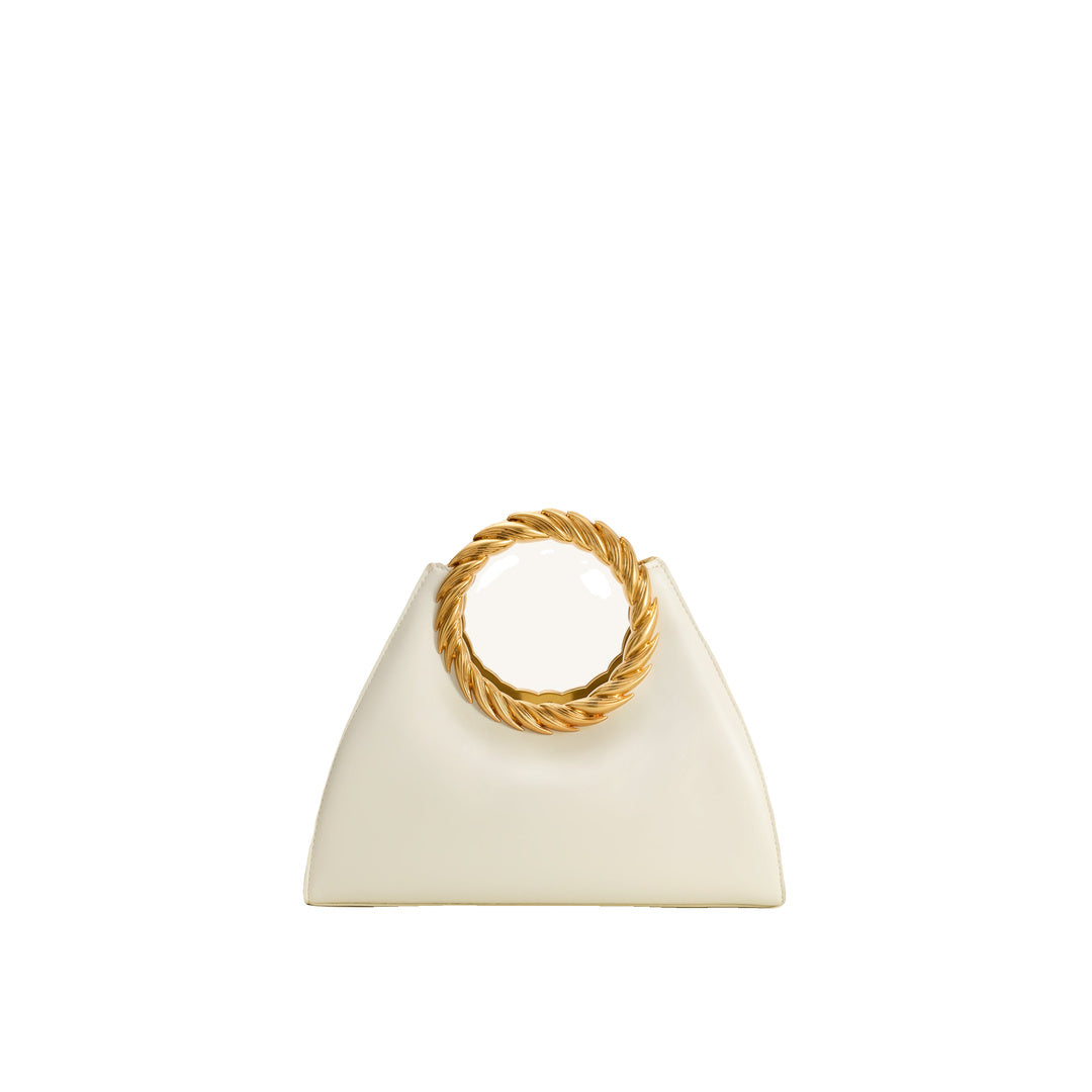 JW PEI Amiya Leaf Handle Sculpture Bag - White