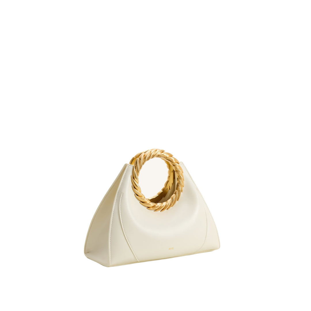 JW PEI Amiya Leaf Handle Sculpture Bag - White