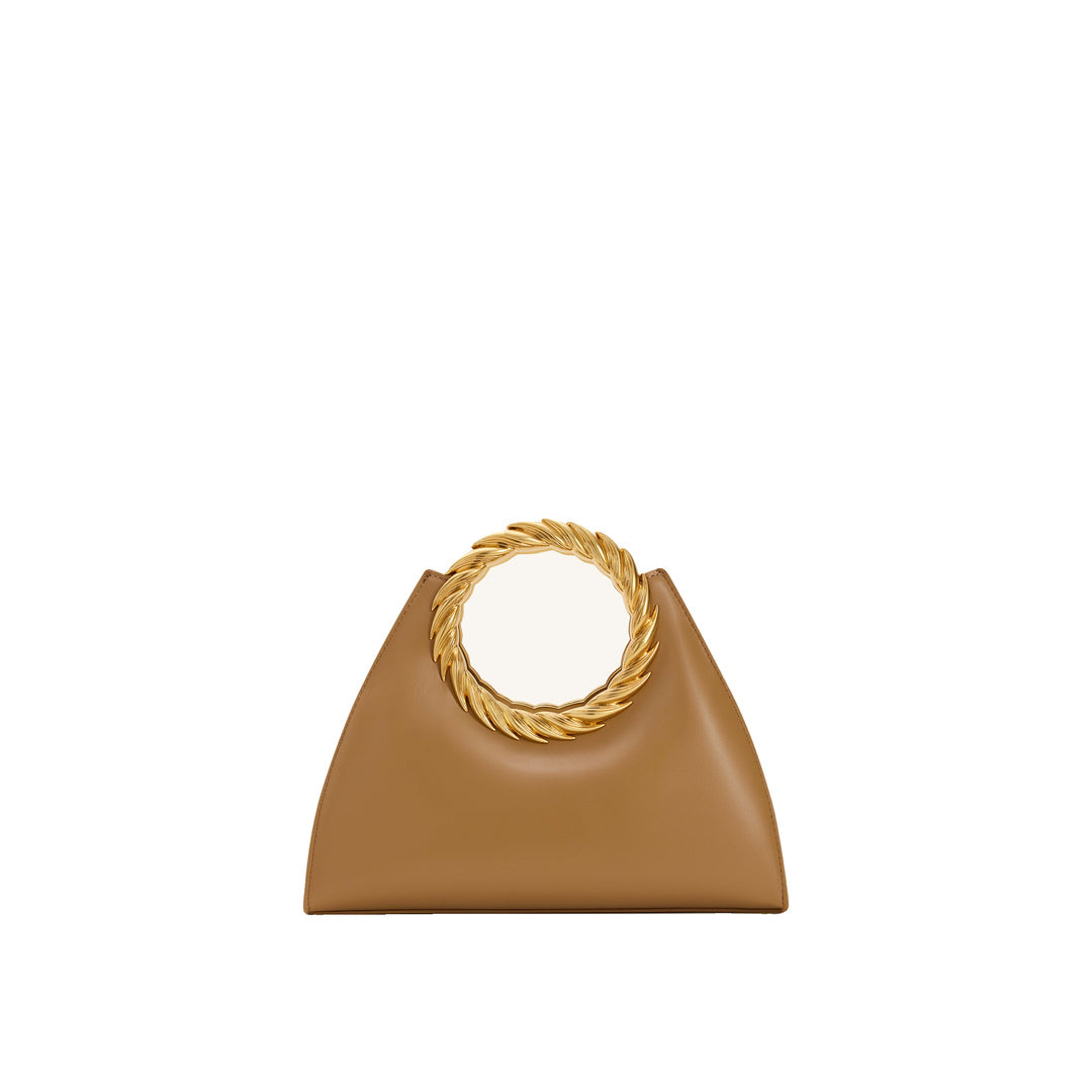 JW PEI Amiya Leaf Handle Sculpture Bag - Brown