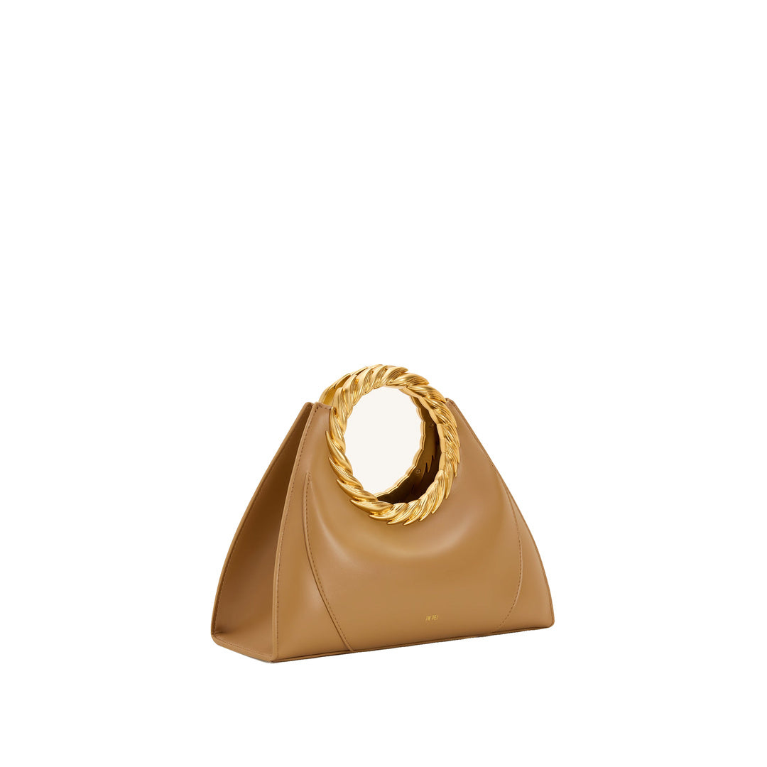 JW PEI Amiya Leaf Handle Sculpture Bag - Brown