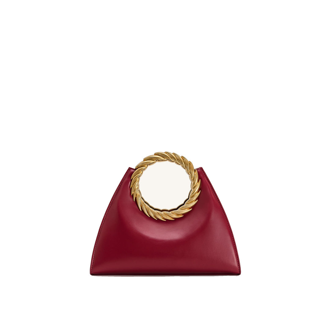 JW PEI Amiya Leaf Handle Sculpture Bag - Wine Red